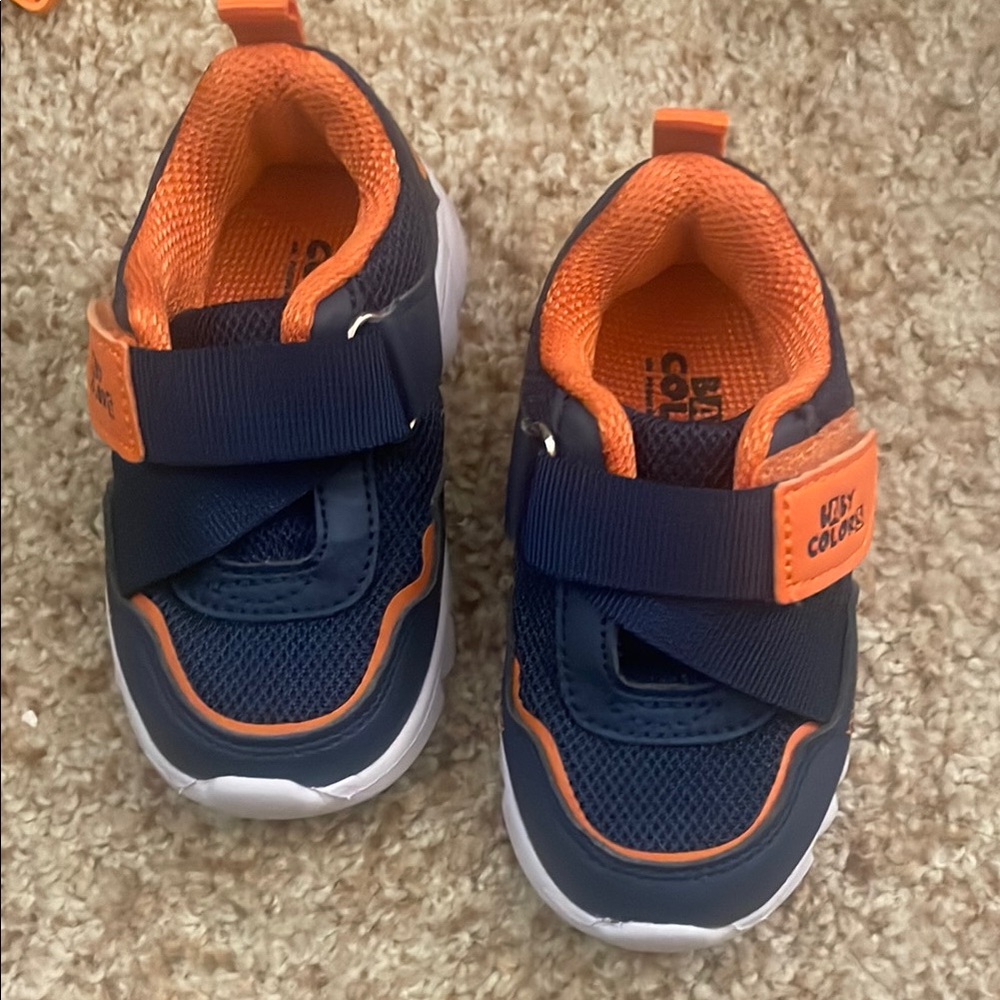 Garanimals Navy and Orange Kids Sneakers